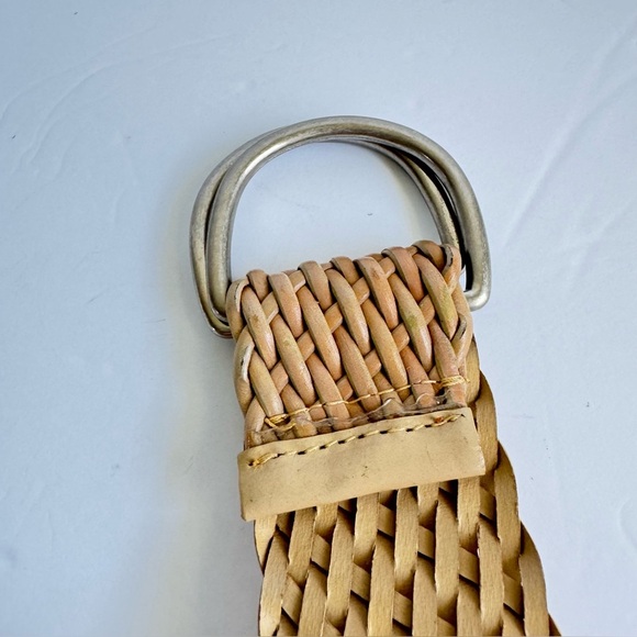 Vintage Woven Fringe Belt Tan Suede Boho Western Cowgirl Womens Medium / Large - Picture 9 of 12